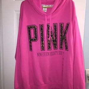 NWT Pink VS hooded sweatshirt.  Super cute!!